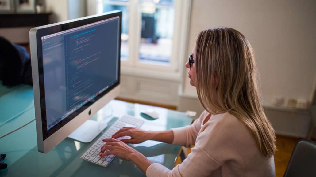 woman working